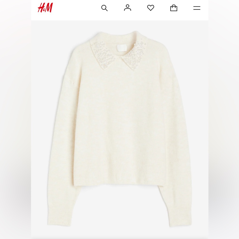 H&M. Size xl. Ivory sweater.